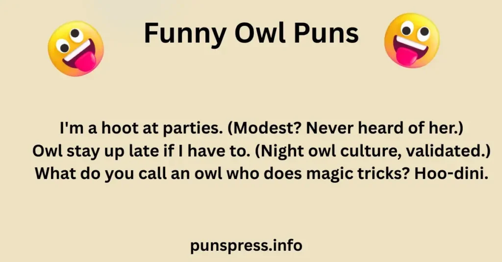 Funny Owl Puns