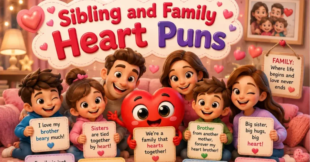 Sibling and Family Heart Puns